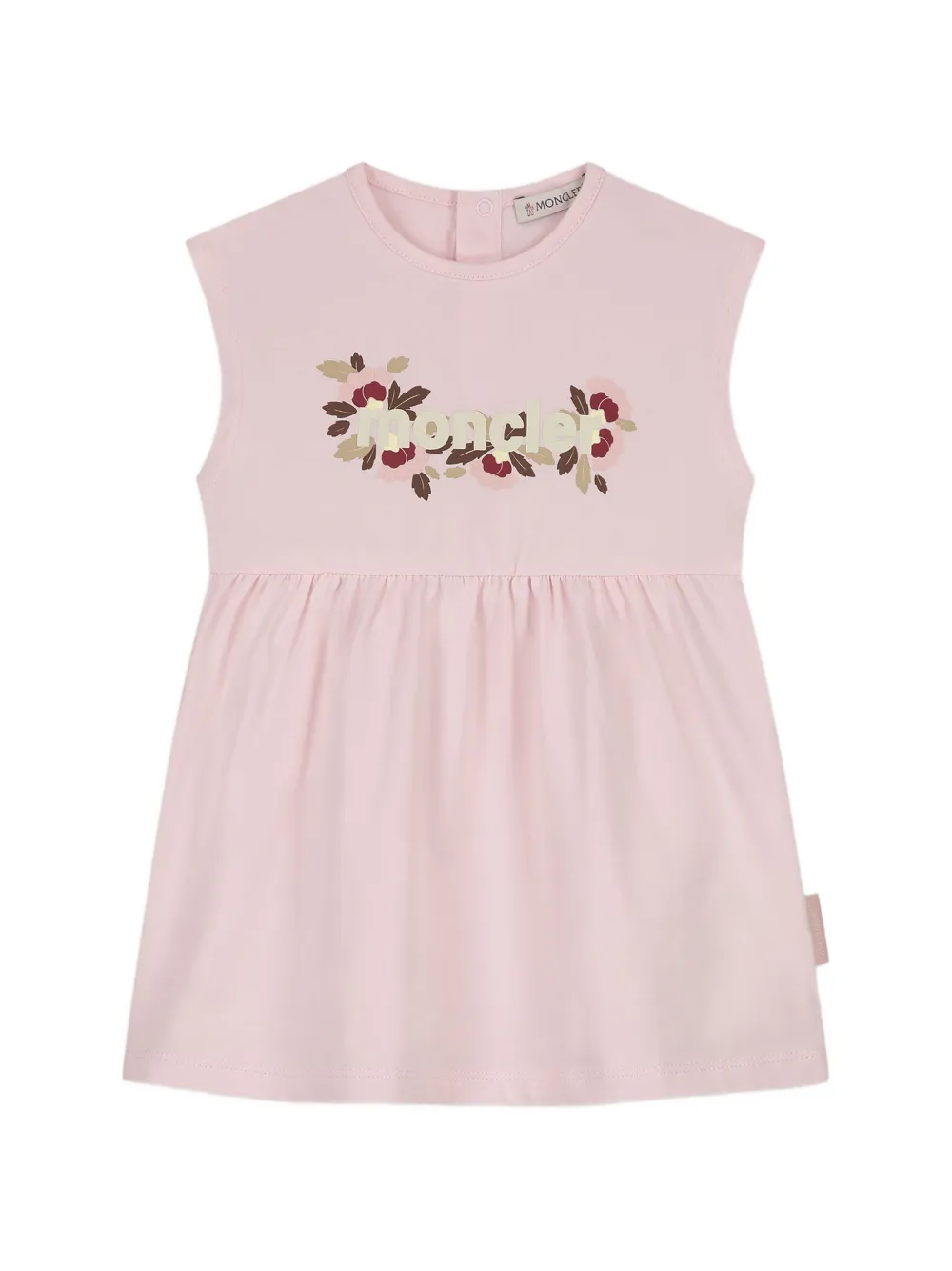 Moncler Enfant Jurk met bloe print Roze