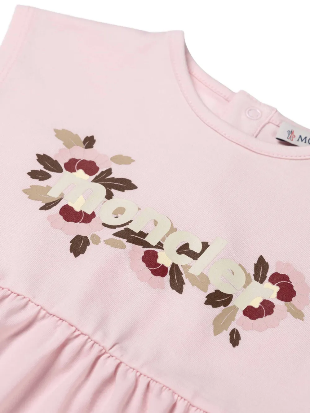 Moncler Enfant Jurk met bloemenprint Roze
