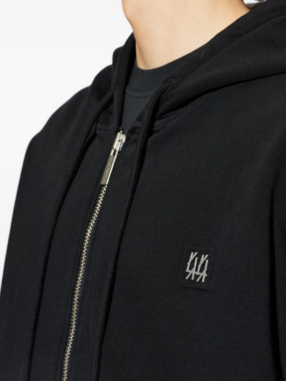 44 LABEL GROUP Hoodie met rits Zwart