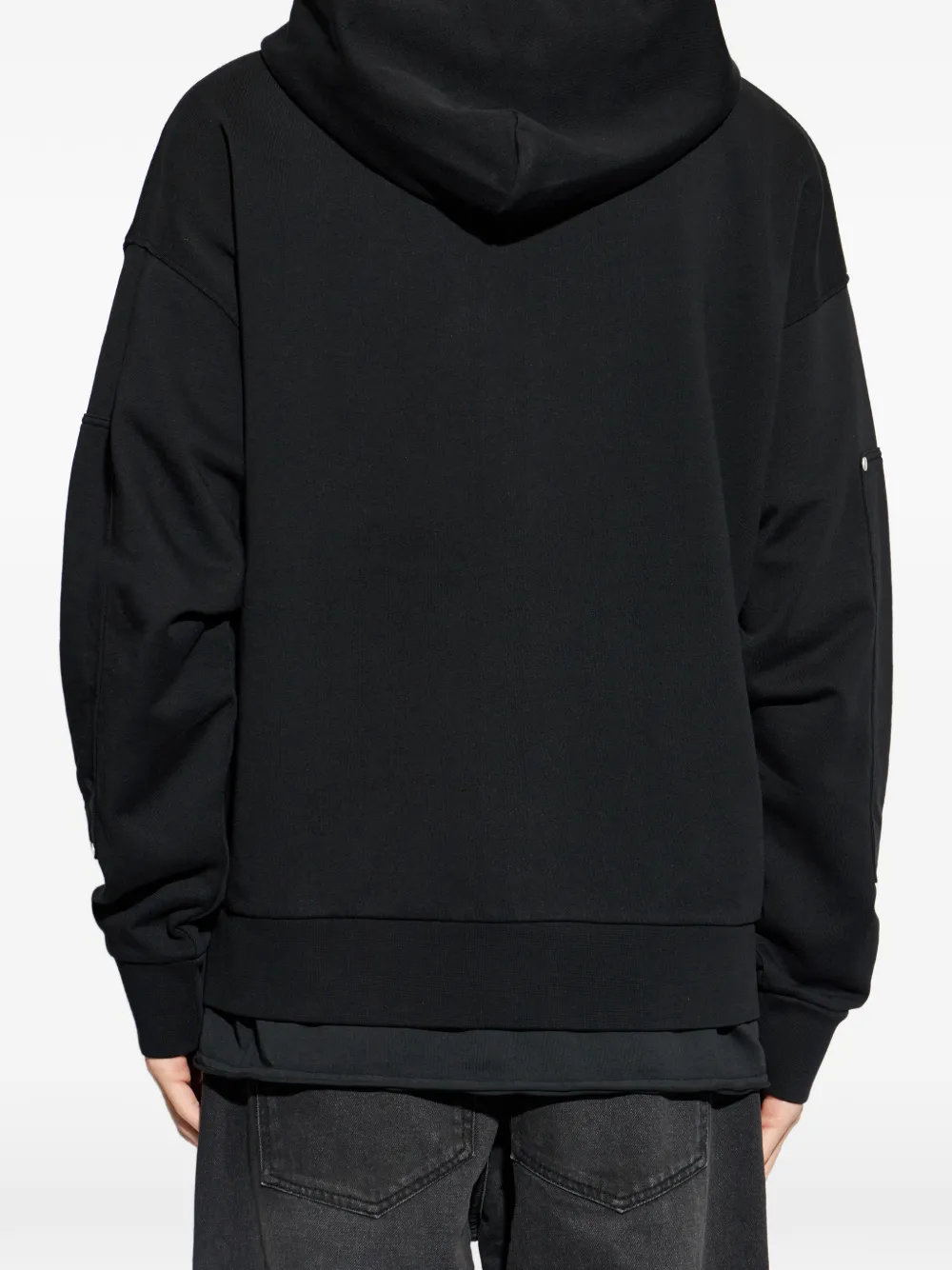 44 LABEL GROUP Hoodie met rits Zwart