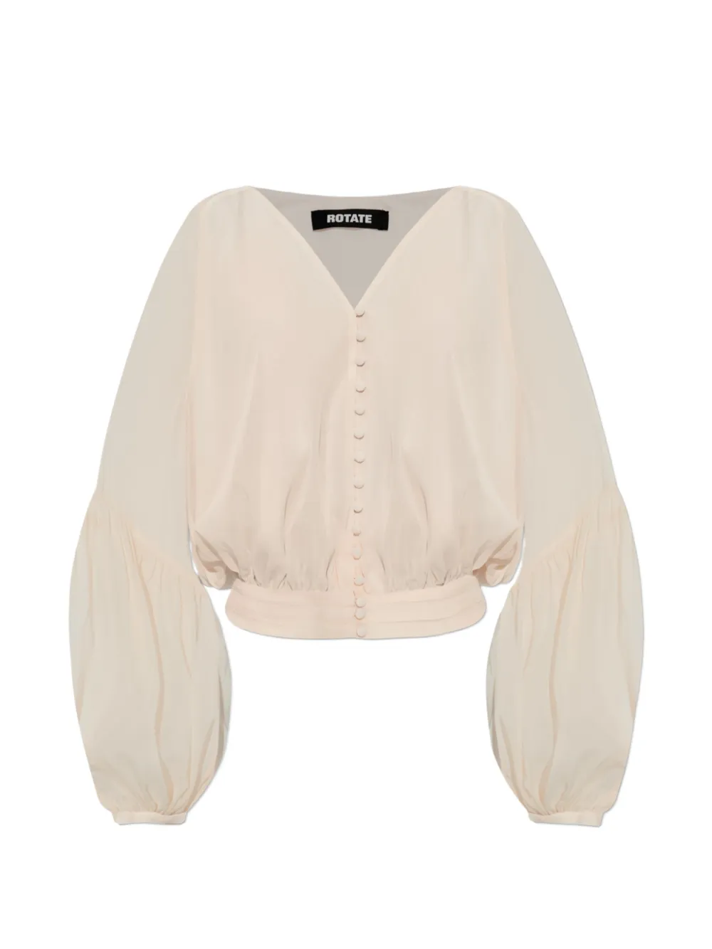 ROTATE BIRGER CHRISTENSEN button bishop sleeve blouse - Toni neutri