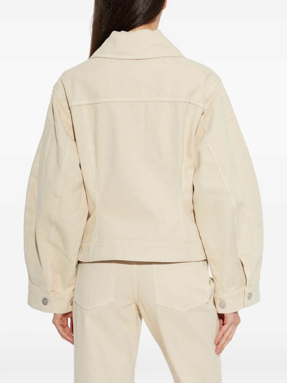 By Malene Birger Villies jack met knopen en kraag Beige