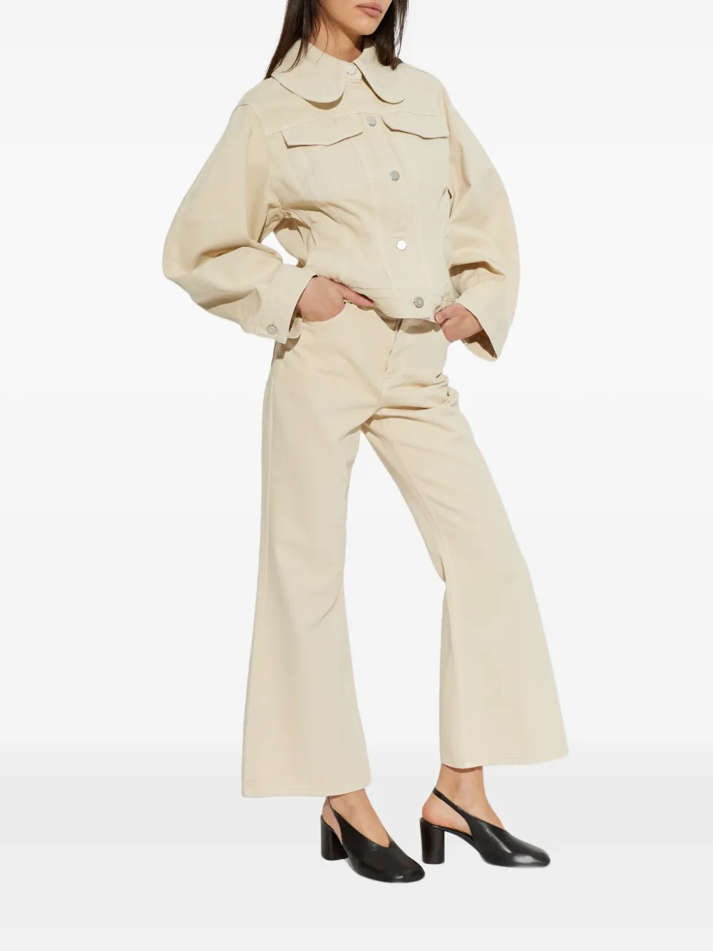  By Malene Birger Villies Collar Buttoned Jacket - Neutrals 