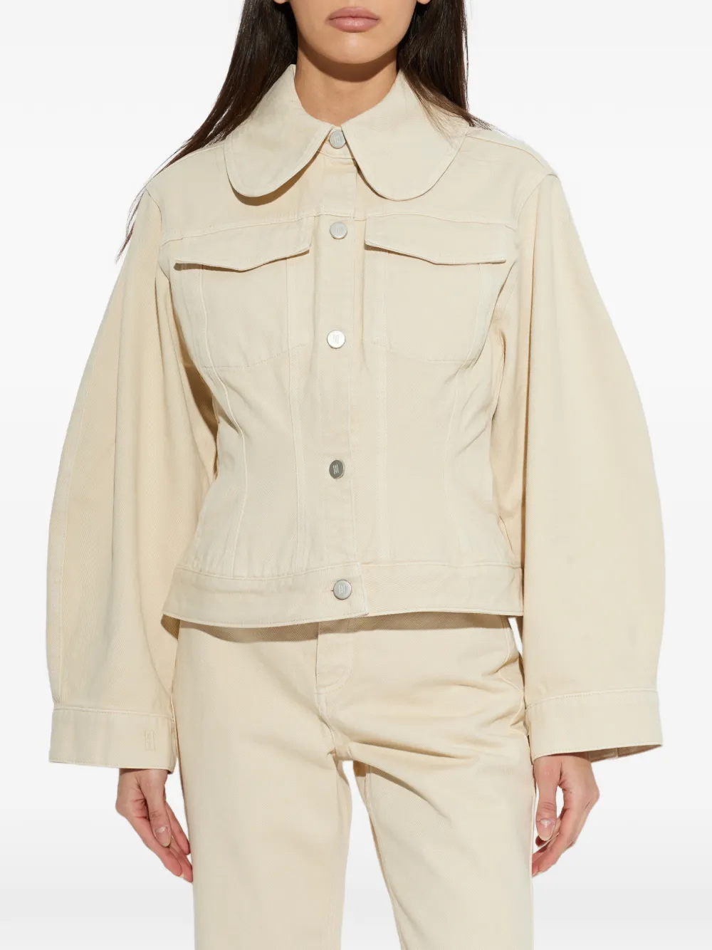  By Malene Birger Villies Collar Buttoned Jacket - Neutrals 