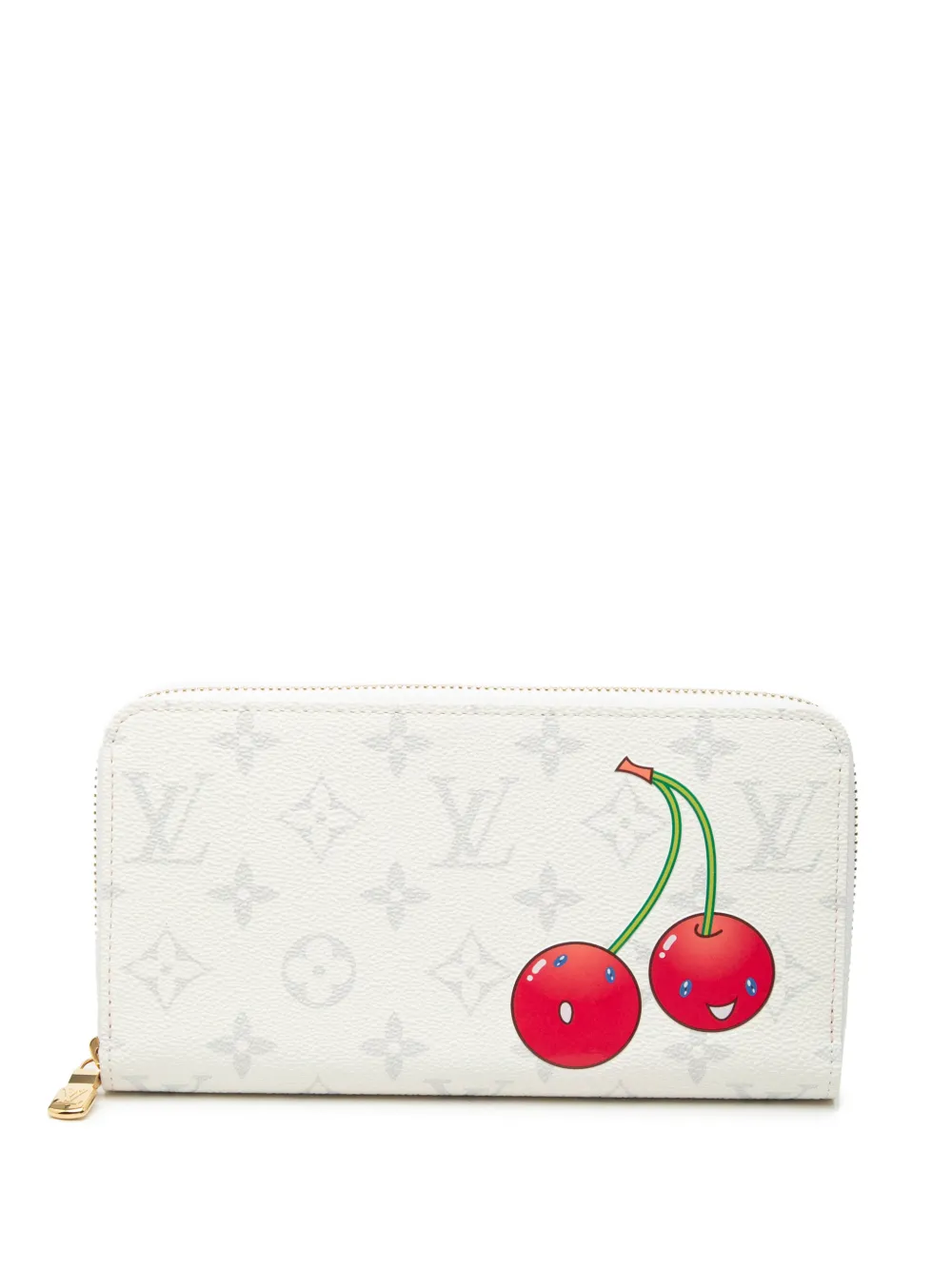 Louis Vuitton Pre-Owned 2021-2025 Takashi Murakami Monogram Cherry Zippy Wallet long wallets - Bianco
