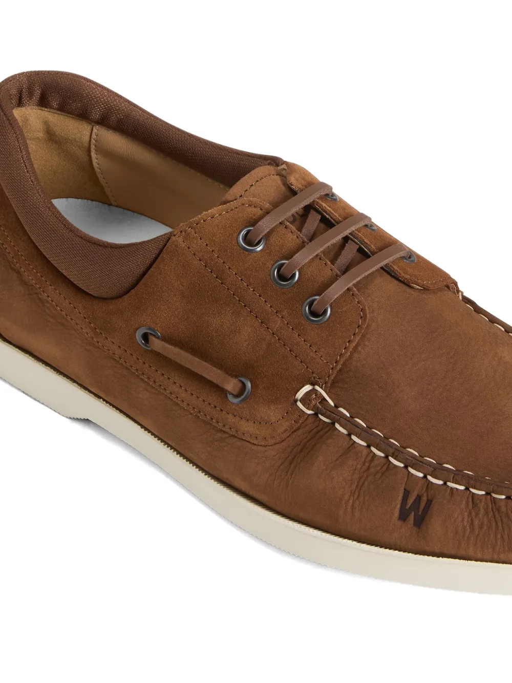 Woolrich lace-up leather boat shoes Bruin