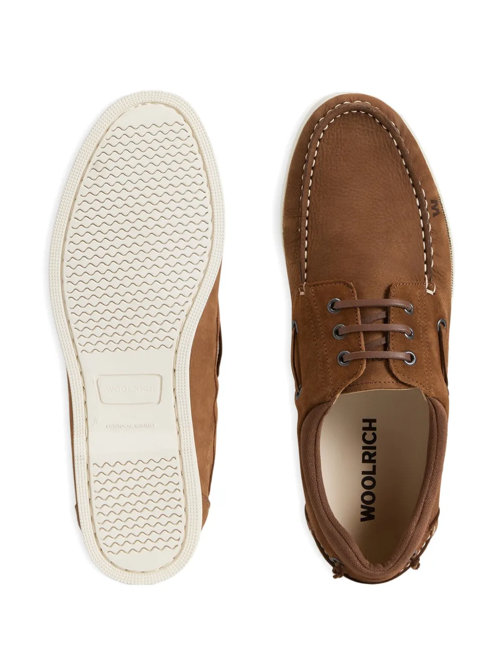 Woolrich lace-up leather boat shoes Bruin