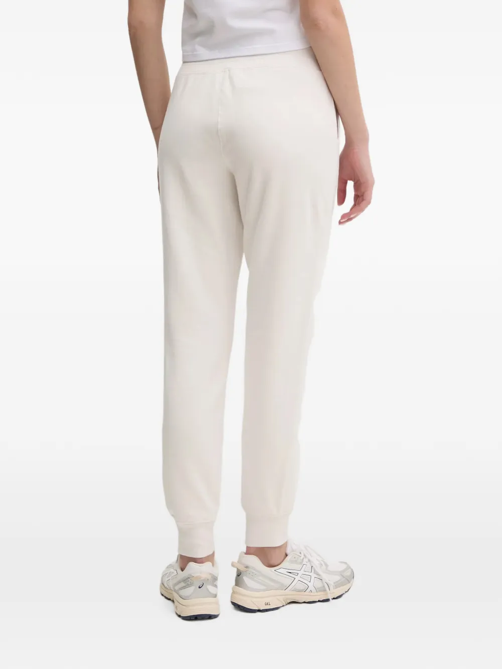 DKNY elasticized waistband track trousers Beige