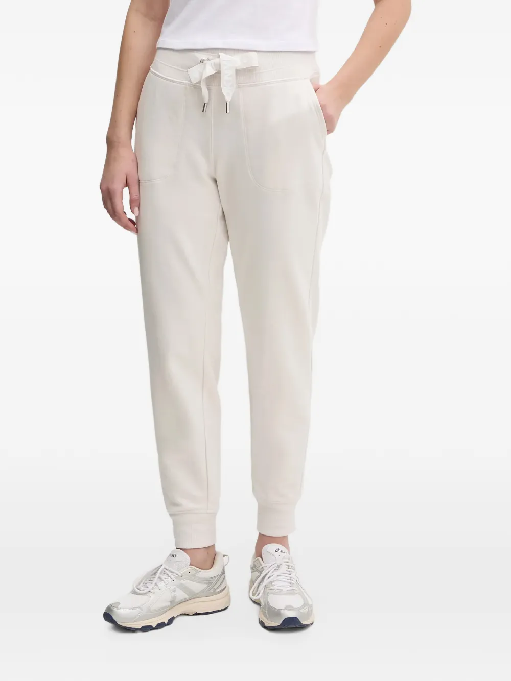 DKNY drawstring-detail cotton track pants - Nude