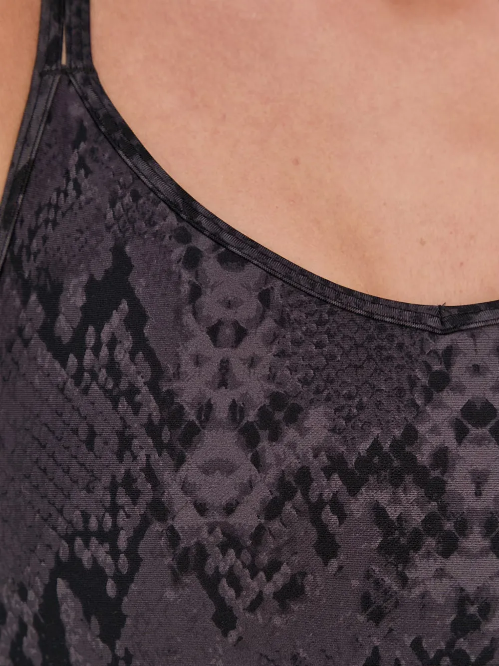 DKNY snake-print strappy sports bra Zwart