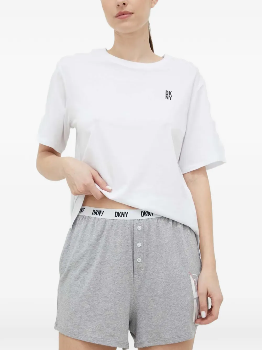 DKNY logo-print pajamas Wit
