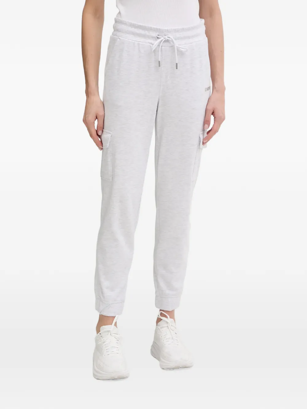 DKNY logo-plaque cargo pants Grijs