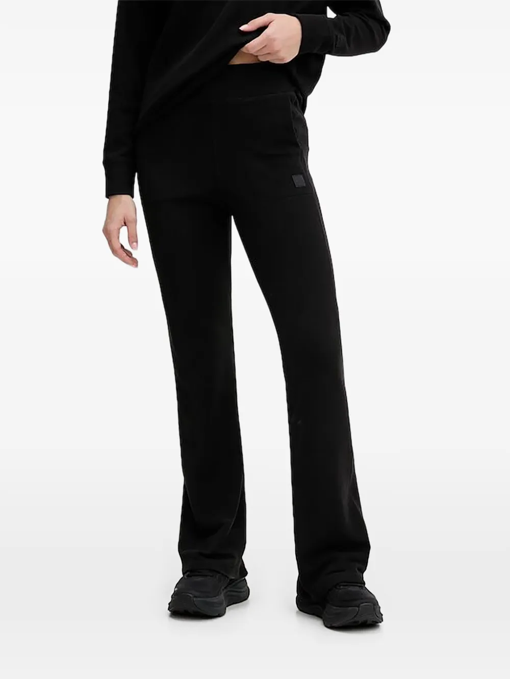 DKNY waffle flared track pants - Nero