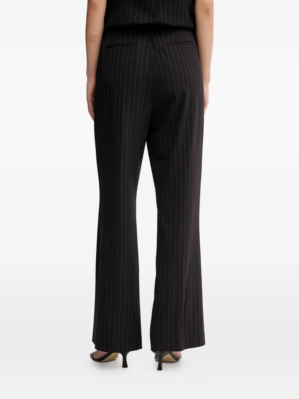 DKNY Broek met wijde pijpen Zwart