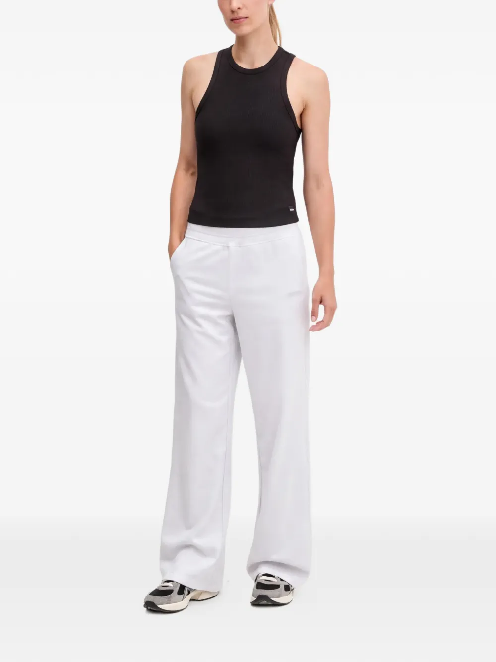 DKNY Broek met wijde pijpen Grijs