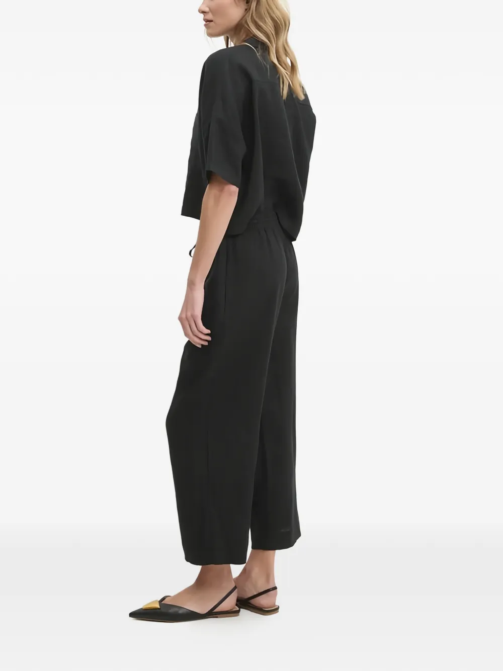DKNY Broek met trekkoord Zwart