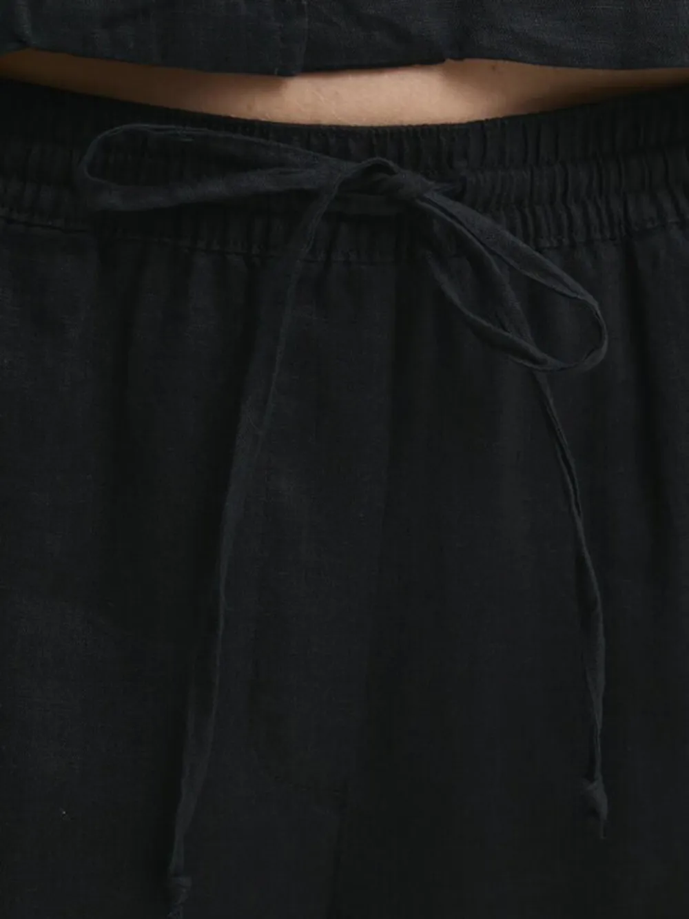 DKNY Broek met trekkoord Zwart