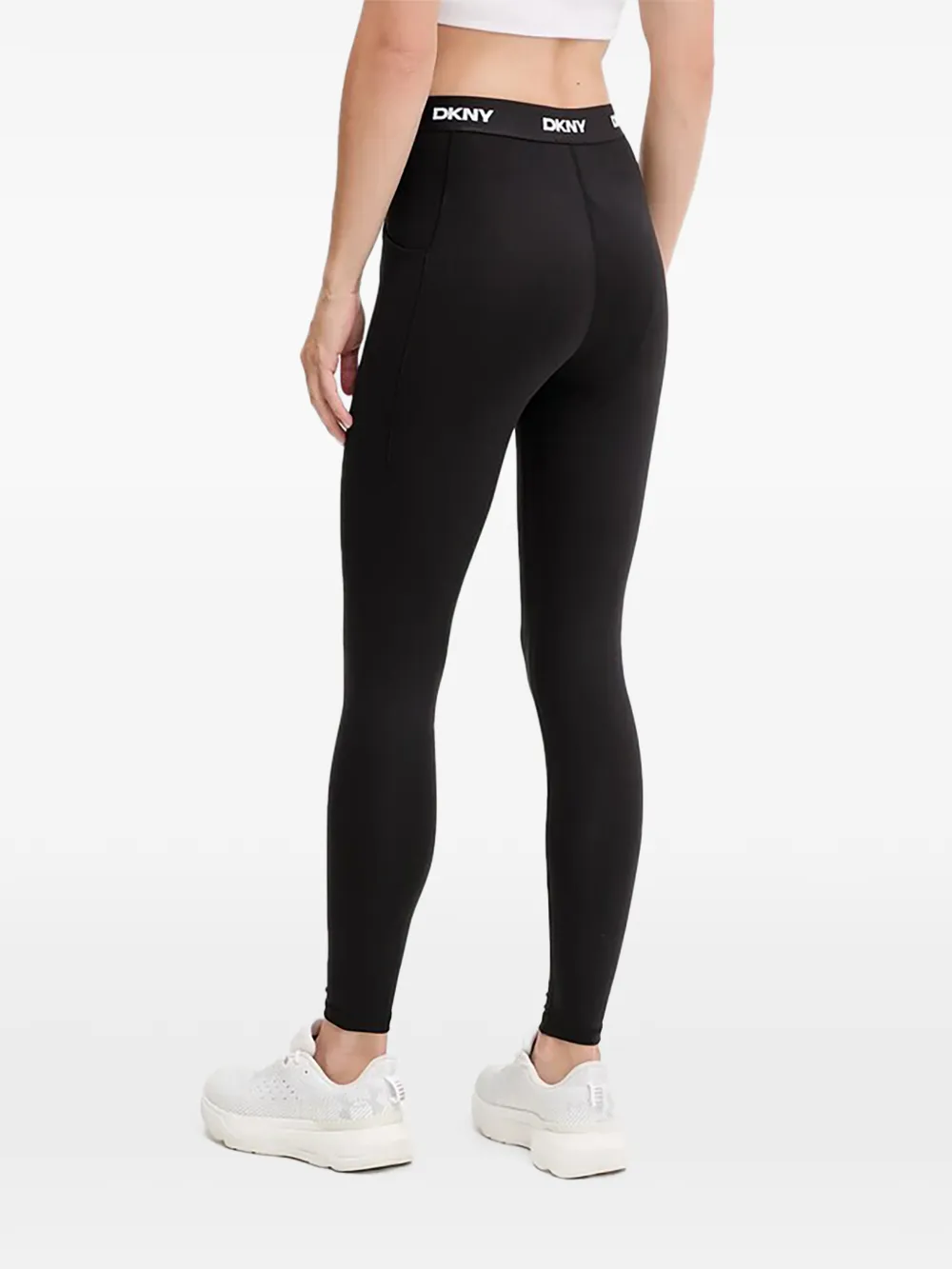 DKNY Legging met logoband Zwart