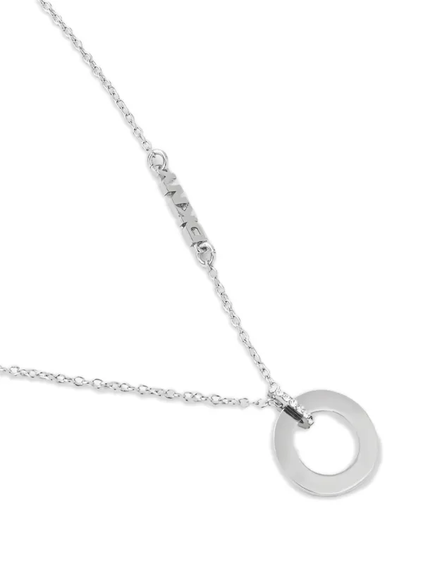 DKNY サークルペンダント ネックレス＆ピアス セット | シルバートーン 