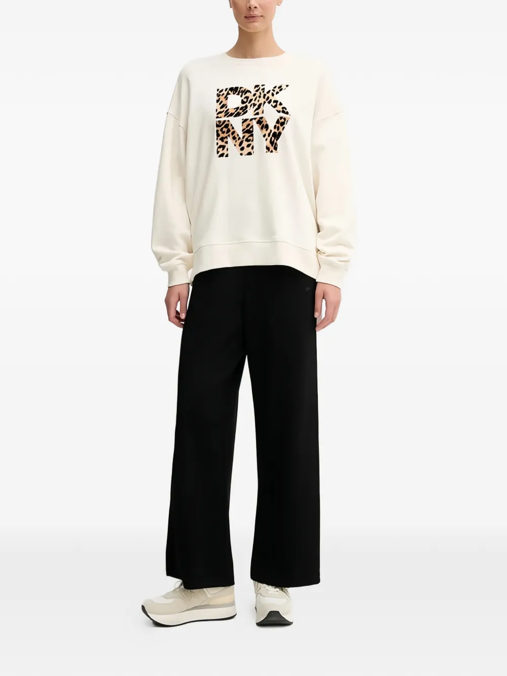DKNY Broek met zijstreep Zwart