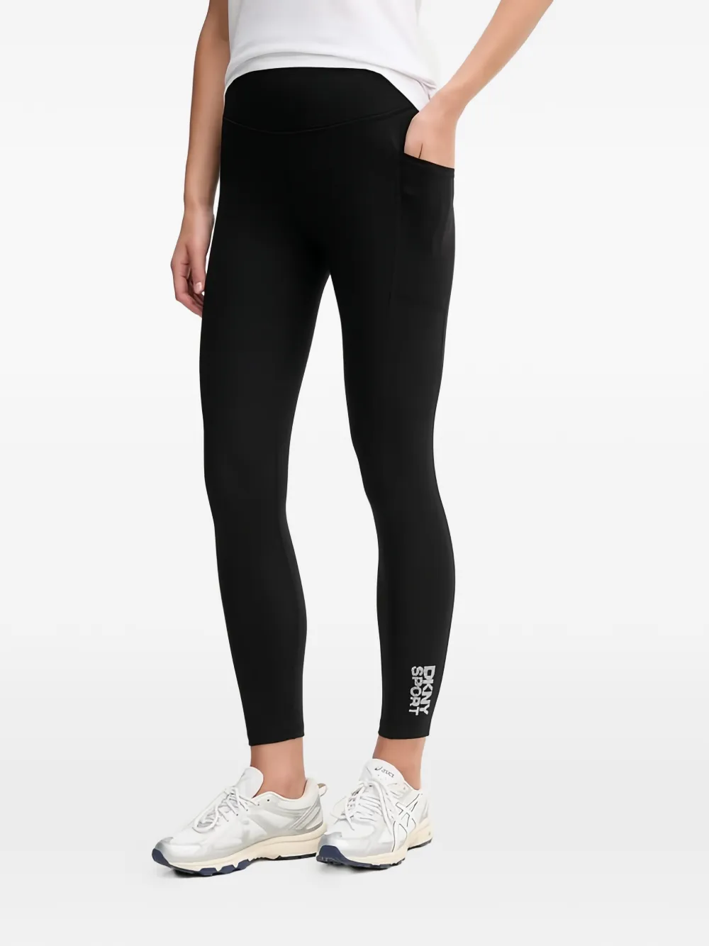 DKNY logo-detail leggings - Nero