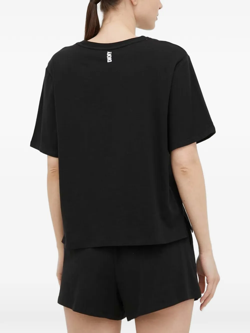 DKNY logo-print pyjamas set Zwart