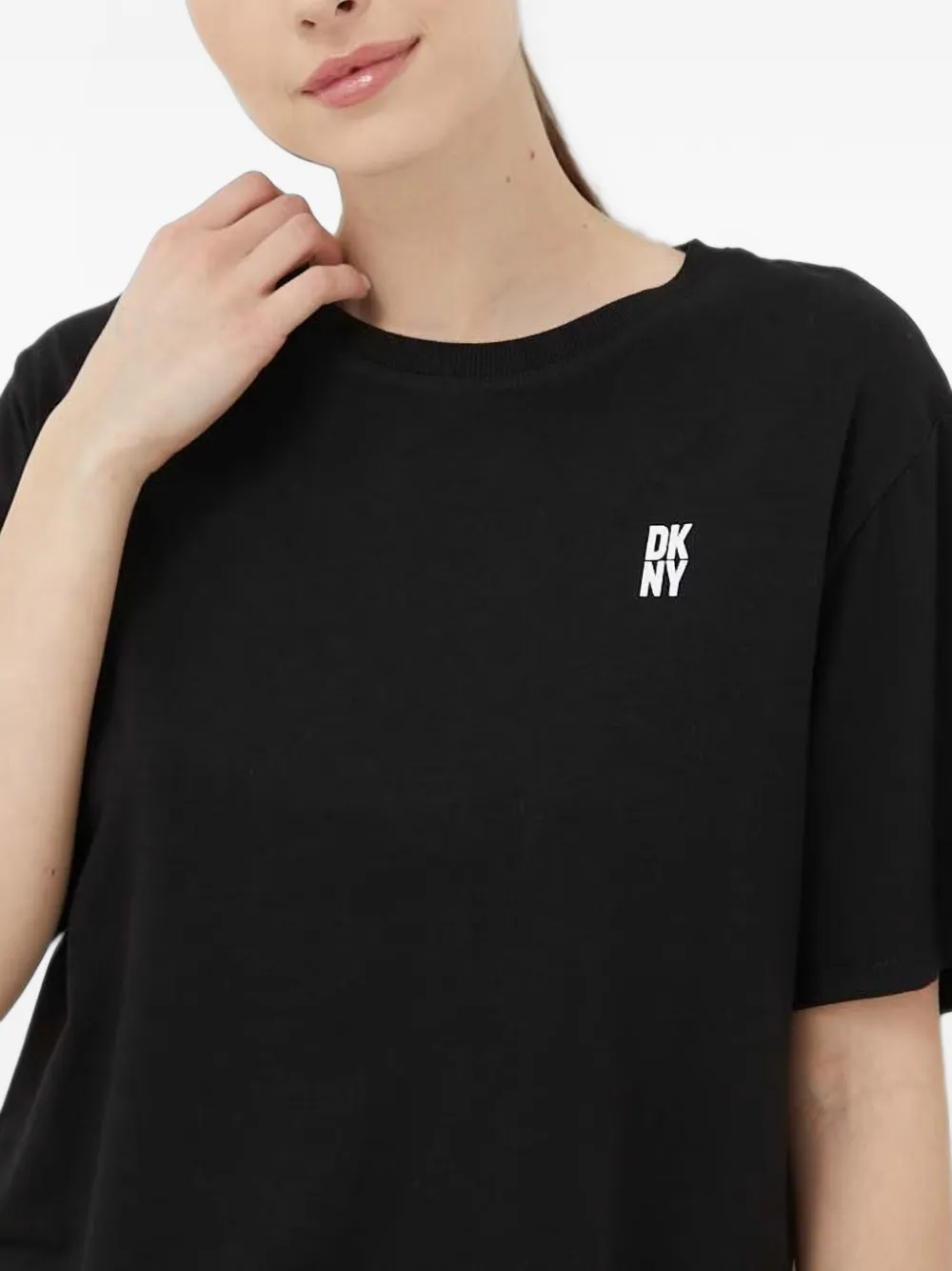 DKNY logo-print pyjamas set Zwart