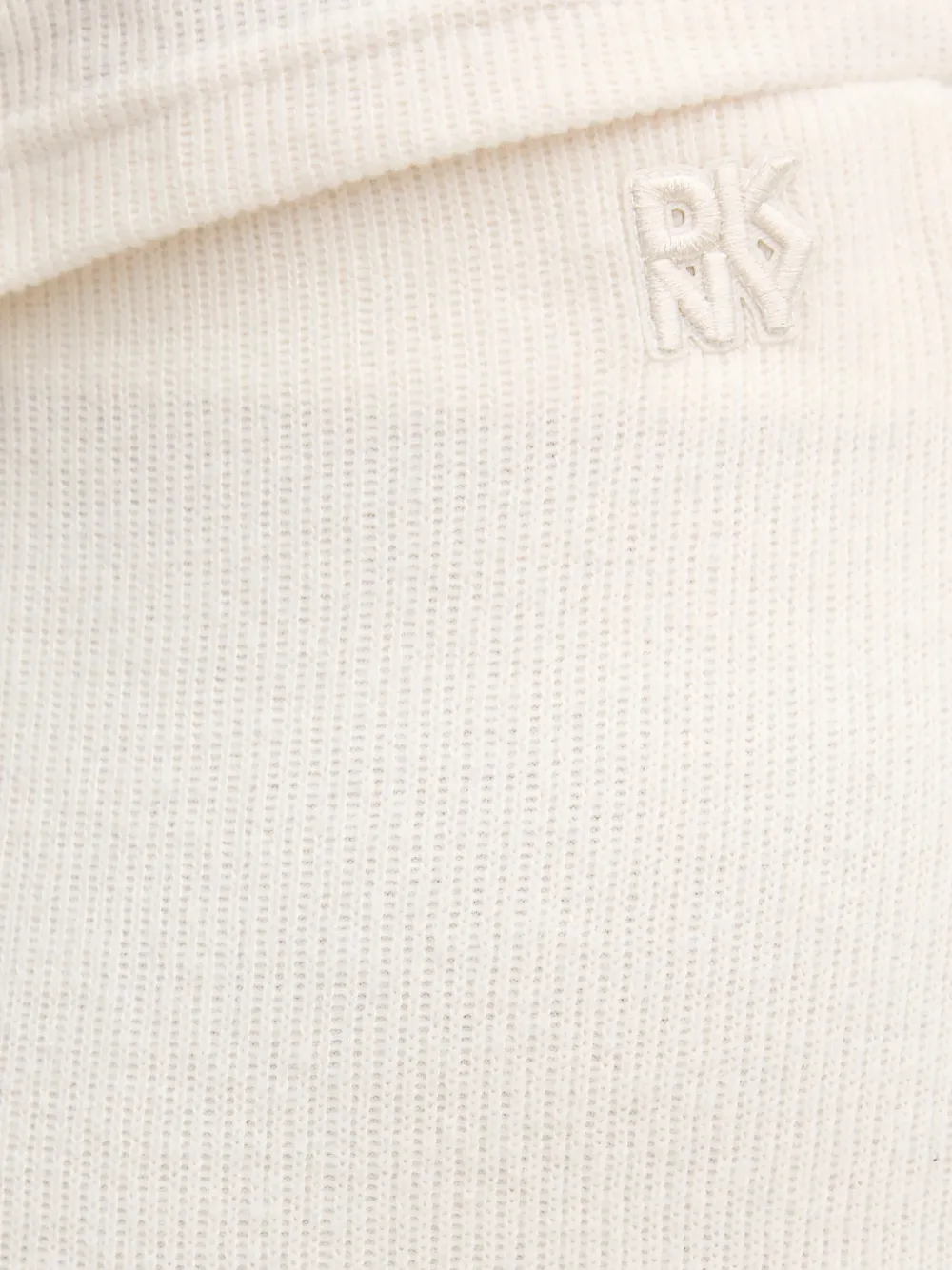 DKNY ribbed-knit wide-leg trousers Beige
