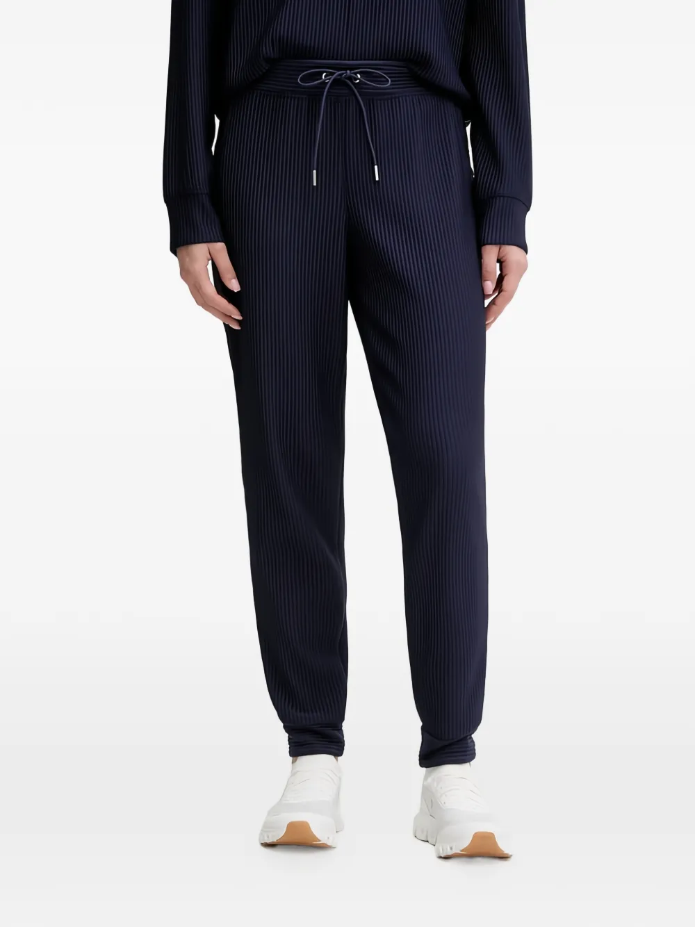 DKNY ribbed-knit track pants - Blu