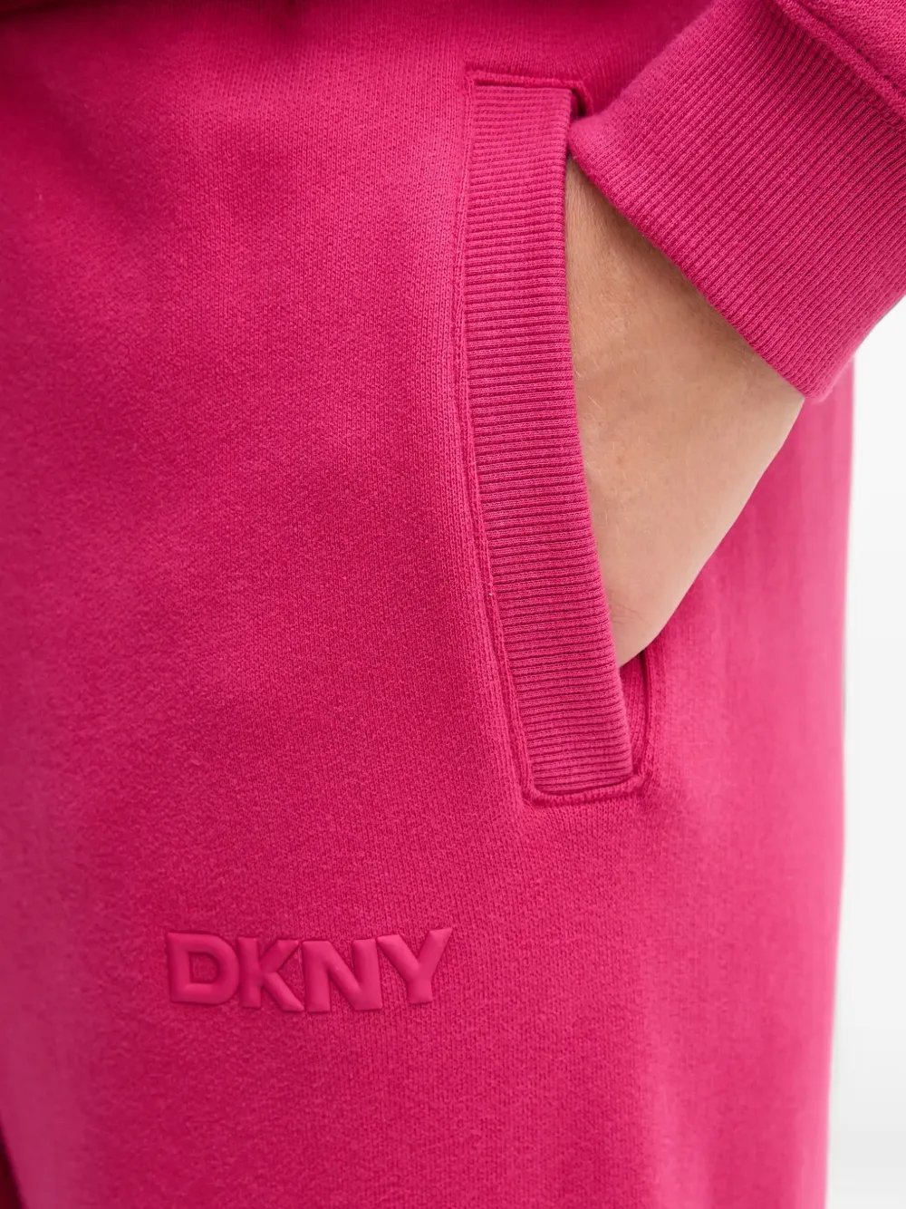 DKNY elasticated-waistband track tousers Roze