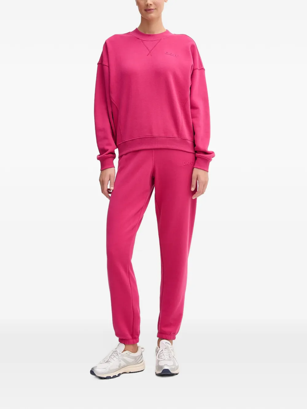DKNY elasticated-waistband track tousers Roze