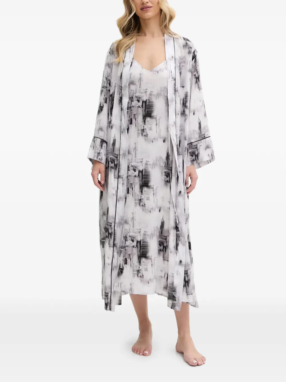 DKNY abstract-print midi nightdress Wit