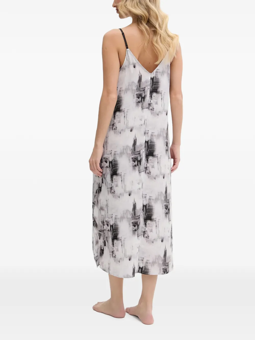 DKNY abstract-print midi nightdress Wit