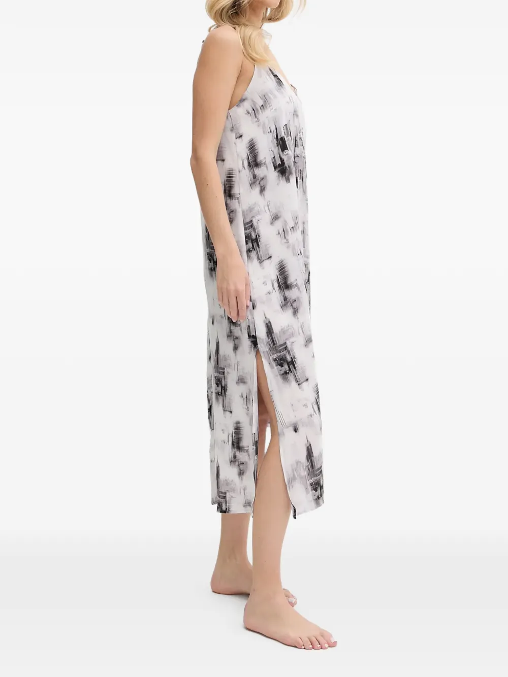 DKNY abstract-print midi nightdress Wit