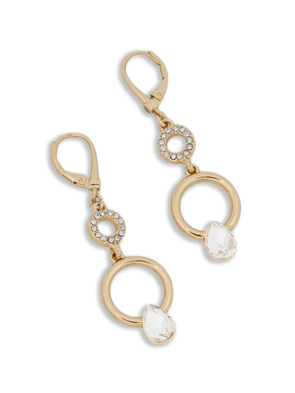 DKNY crystal embellished drop earrings - Oro