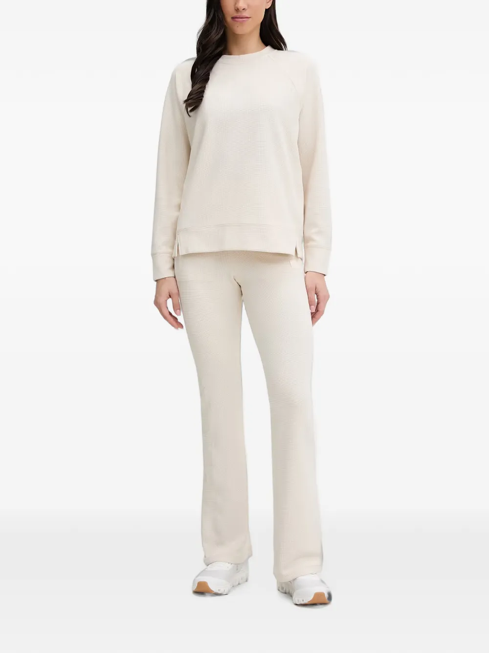 DKNY Flared trainingsbroek met elastische taille Beige