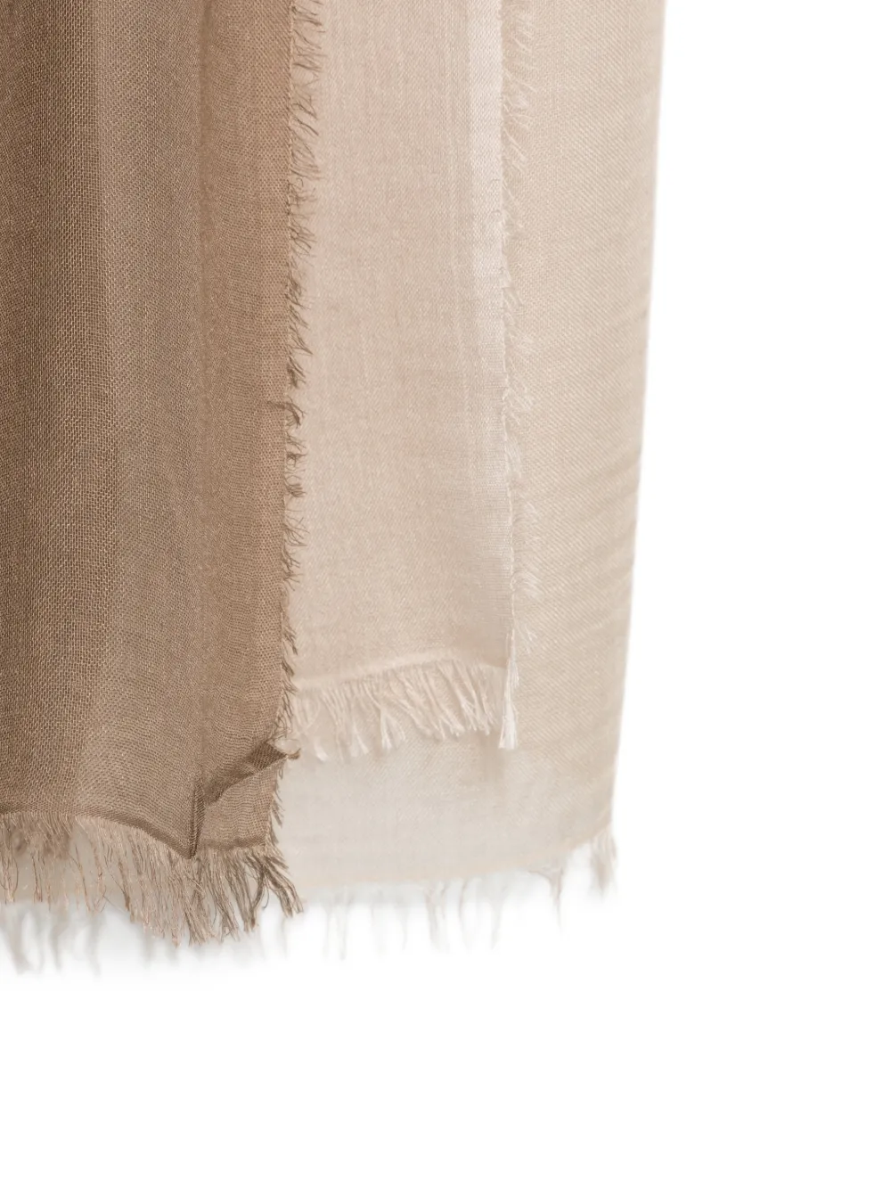 Faliero Sarti Sjaal met franje Beige