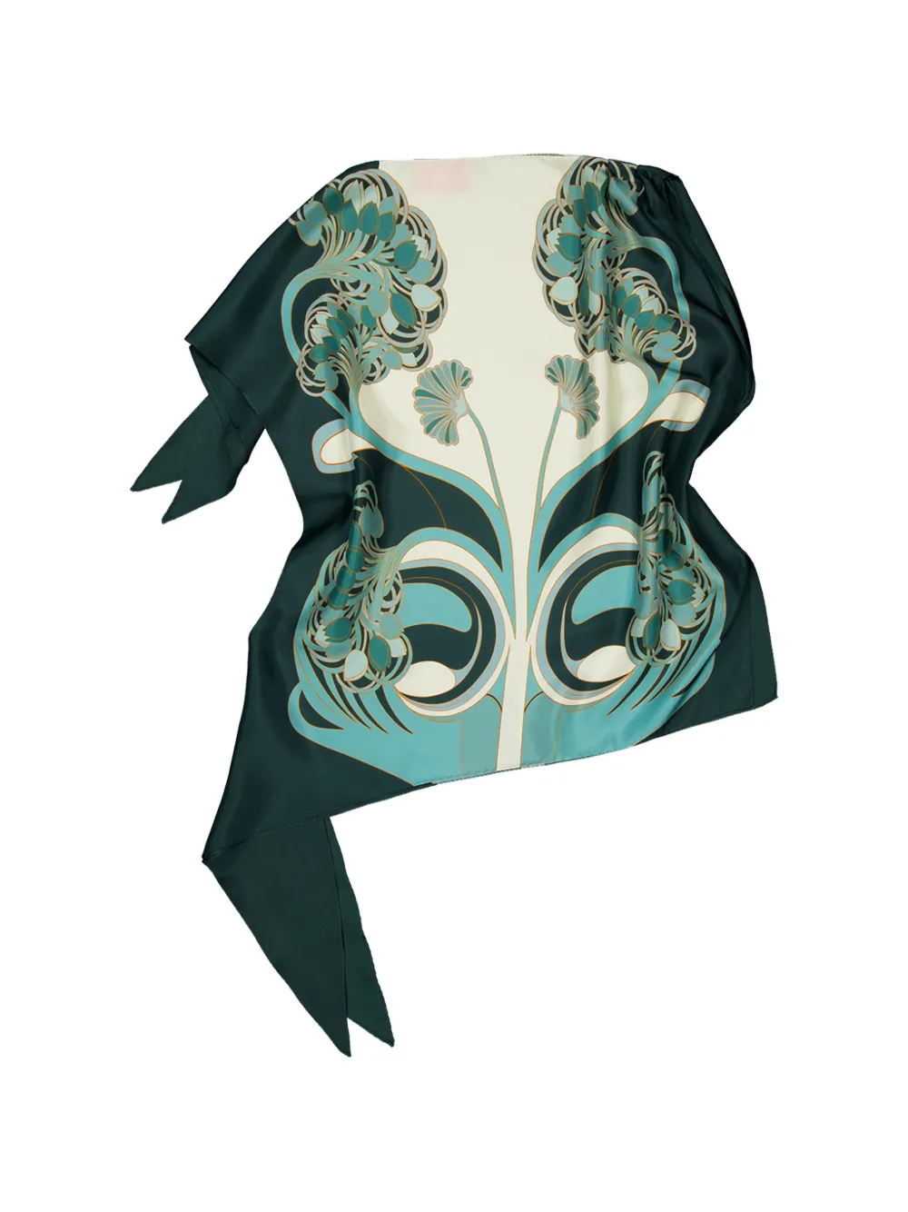 La DoubleJ printed silk scarf - Verde
