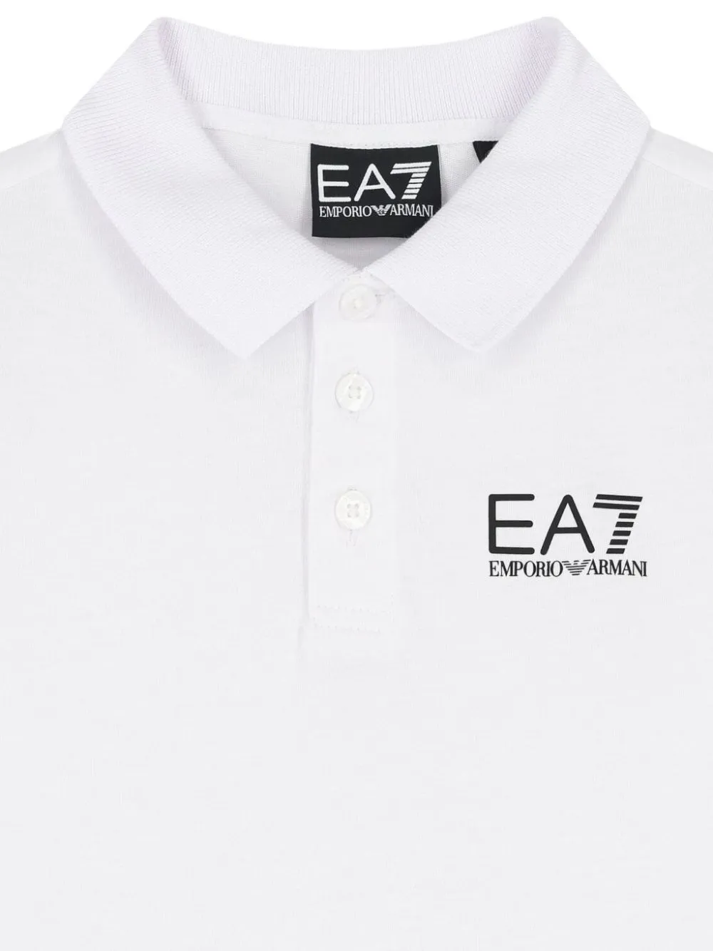 Ea7 Emporio Armani Poloshirt met logodetail Wit