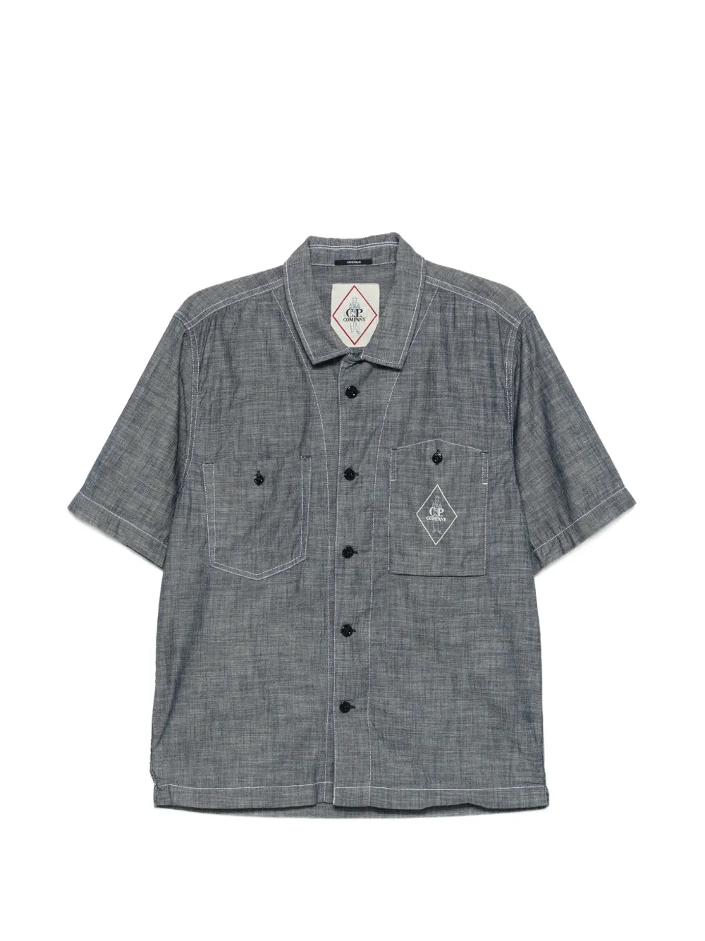 C.P. Company buttoned short-sleeve shirt - Grigio
