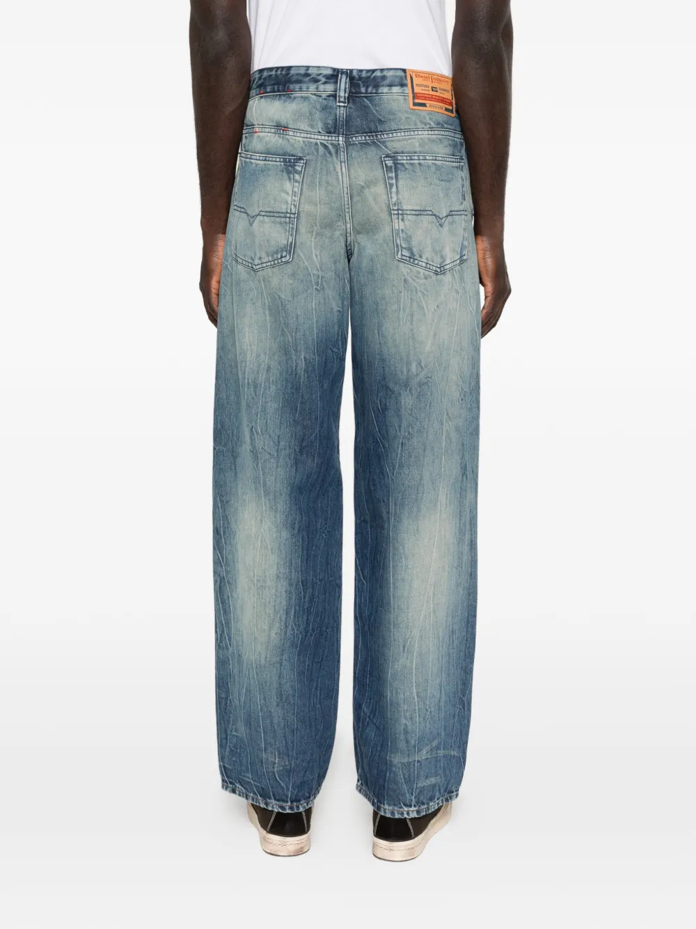 Diesel Denim jack met logopatch Blauw