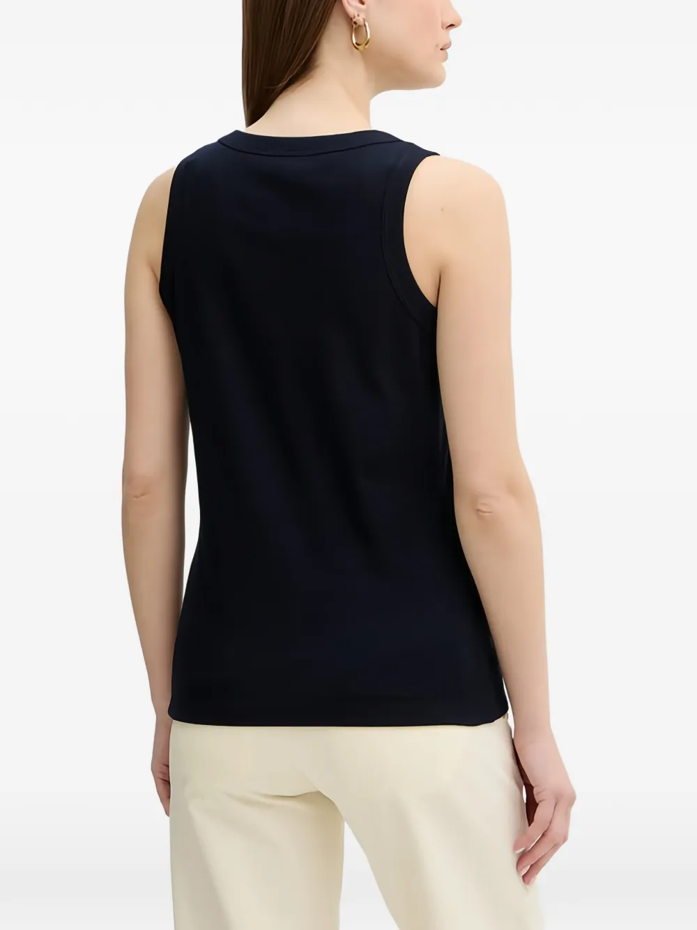 LUISA SPAGNOLI Tanktop met borduurwerk Blauw