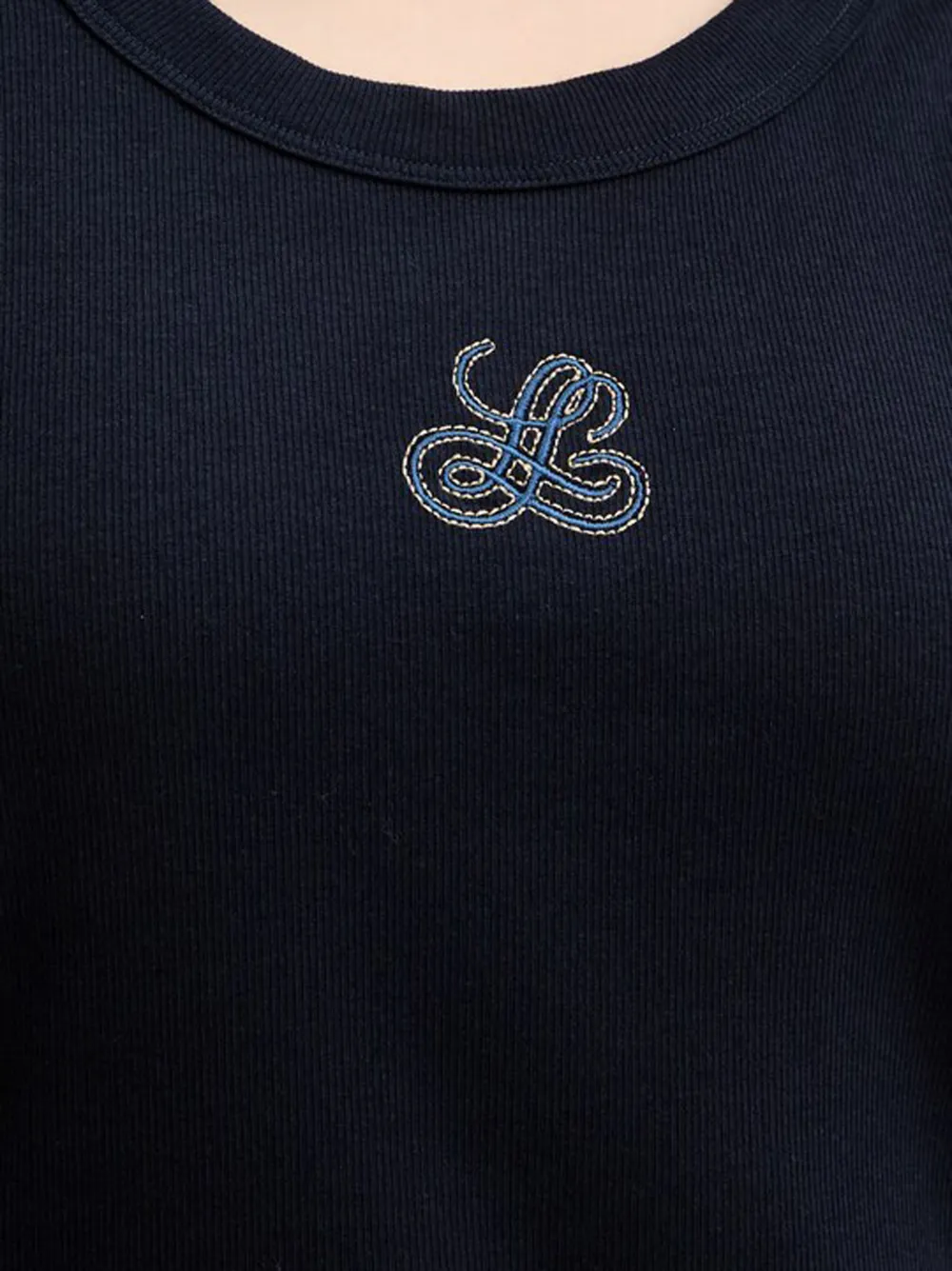 LUISA SPAGNOLI Tanktop met borduurwerk Blauw