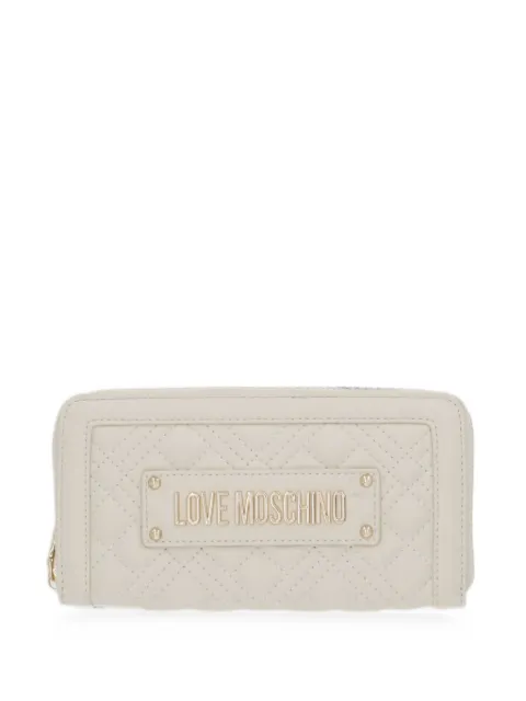 Love Moschino quilted logo-plaque wallet