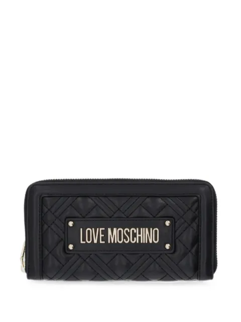 Love Moschino quilted logo-plaque wallet