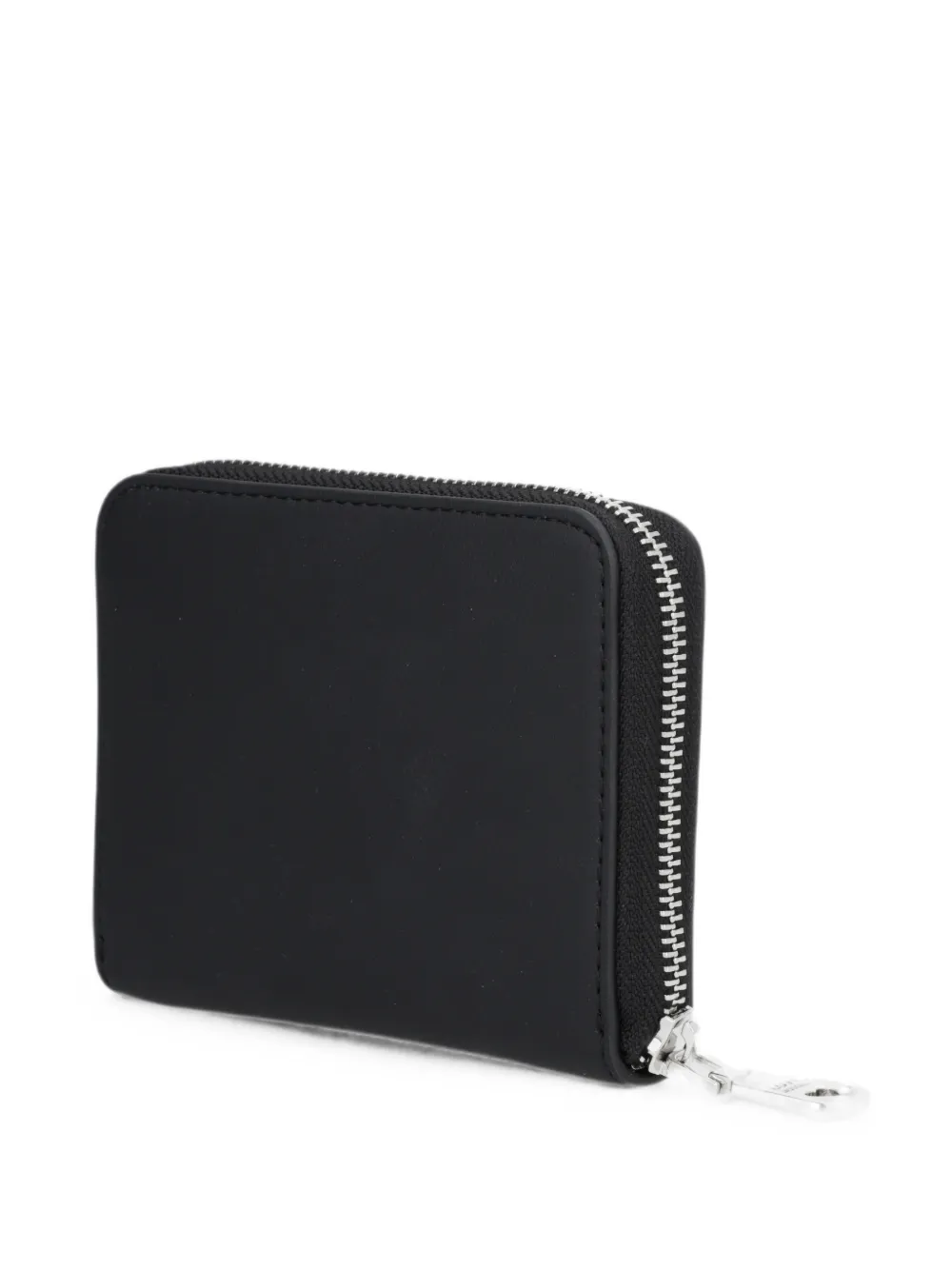 Love Moschino Portemonnee met logoplakkaat en rits Zwart
