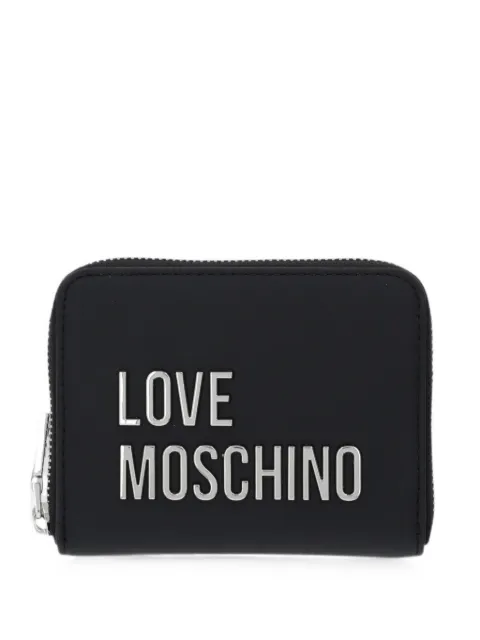 Love Moschino logo-plaque zip wallet