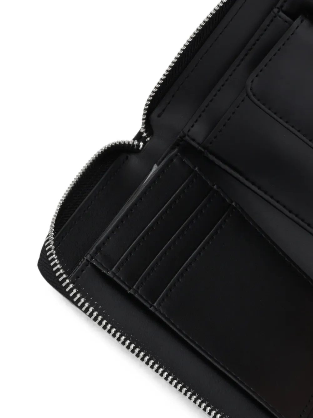 Love Moschino Portemonnee met logoplakkaat en rits Zwart