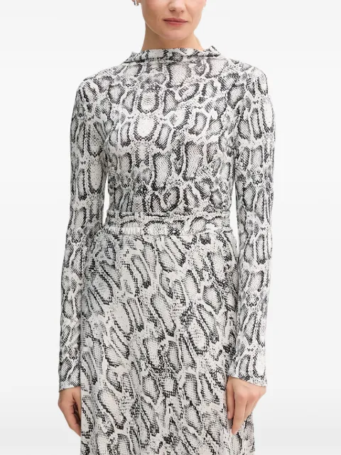 Marc Aurel snake-print long-sleeve top