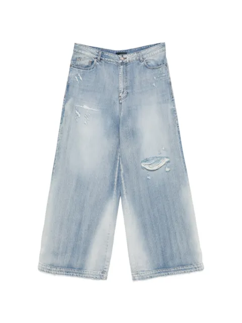 Juun.J distressed wide-leg jeans